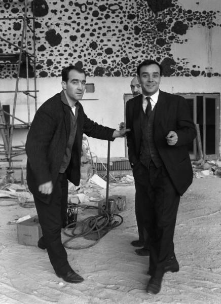 Inauguration of the Gelsenkirchen Opera Theater in the presence of Jean Tinguely and Yves Klein